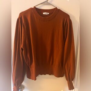 BB DAKOTA X STEVE MADDEN Emmylane Mini Balloon
Sleeve Sweater. XXL.Burnt Orange.